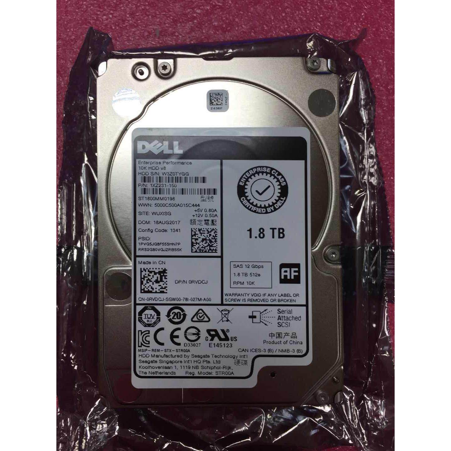 DELL 1.8T 10K 2.5 SAS 12G 0RVDCJ ST1800MM0198服务器硬盘