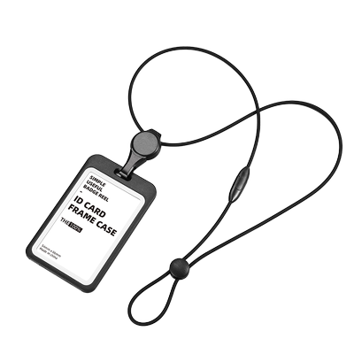 秋雨可调节长度硅胶伸缩挂绳工牌