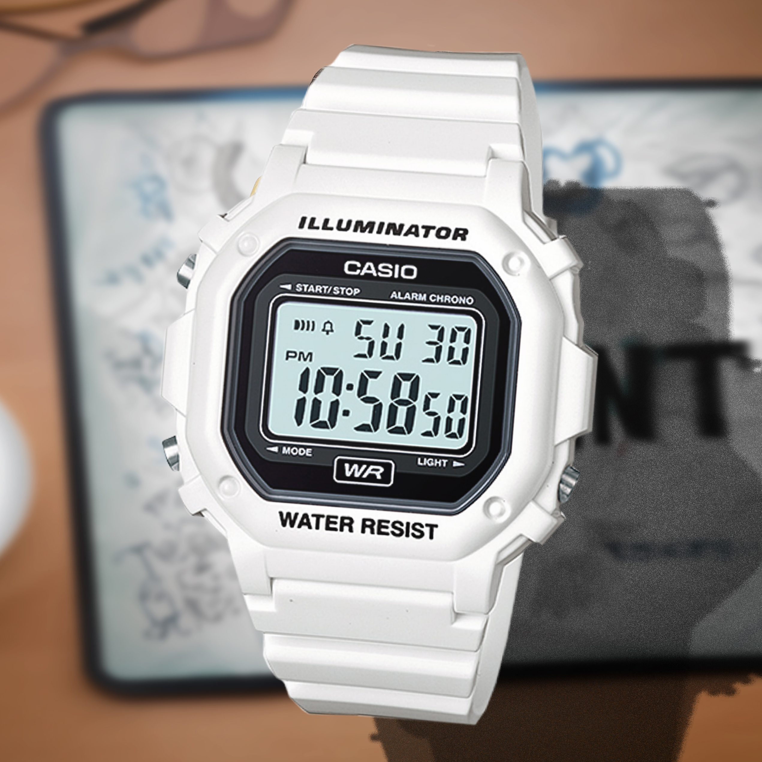 卡西欧（CASIO）现货 F108WHC-7A方块简约 ins复古风电子学生手表