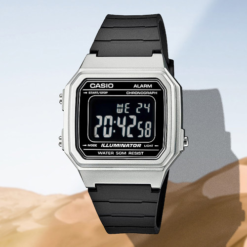 卡西欧手表CASIO W-217HM-7B潮流户外运动电子表复古防水小方表