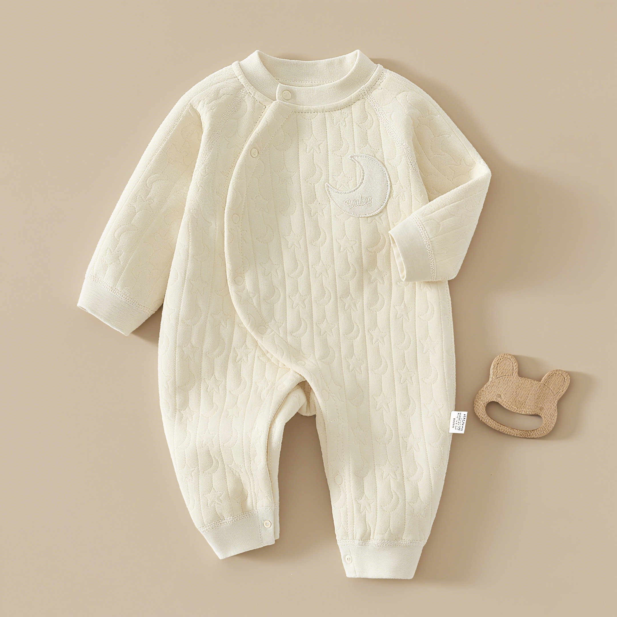 新生婴儿连体衣夹棉秋冬季小月龄宝宝爬爬服0-1岁幼儿哈衣超萌