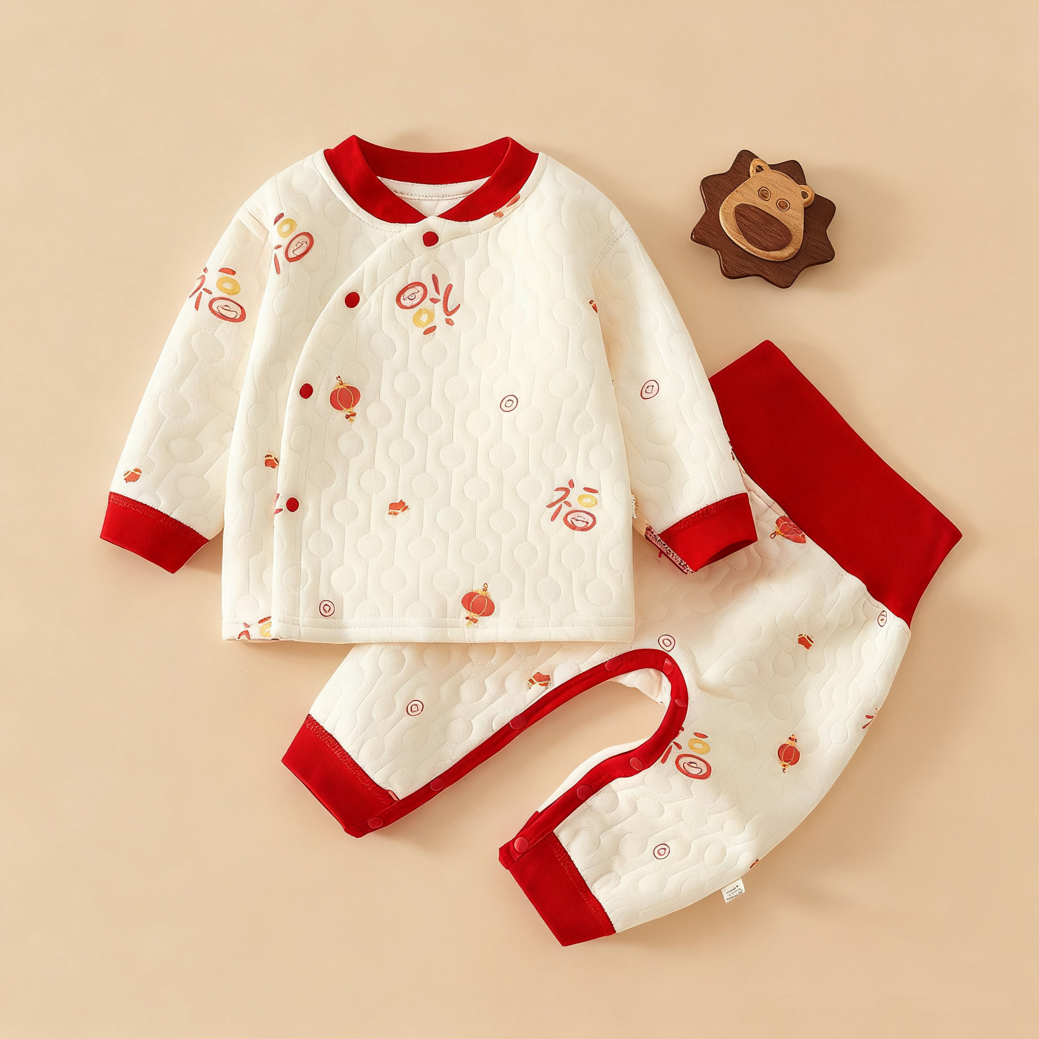 婴儿内衣套装夹棉衣服秋冬季男女宝宝家居服新生儿高腰秋衣保暖,童装/婴儿装/亲子装,内衣套装,淘宝优惠券,粉丝福利购,淘宝优惠卷