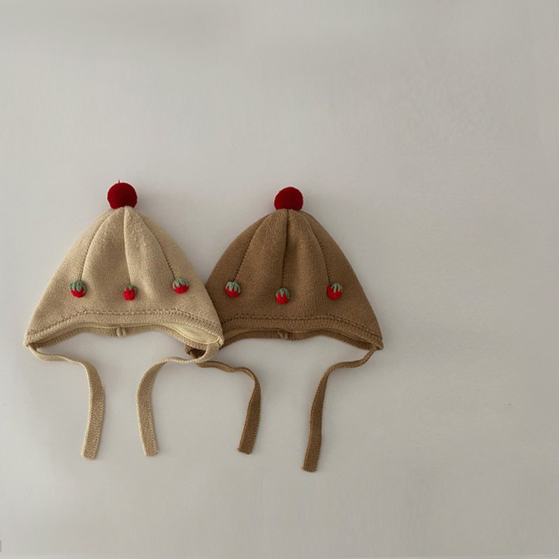 婴儿护耳帽秋冬季洋气小毛球系带针织帽小月龄宝宝保暖毛线帽子冬,童装/婴儿装/亲子装,帽子,淘宝优惠券,粉丝福利购,淘宝优惠卷