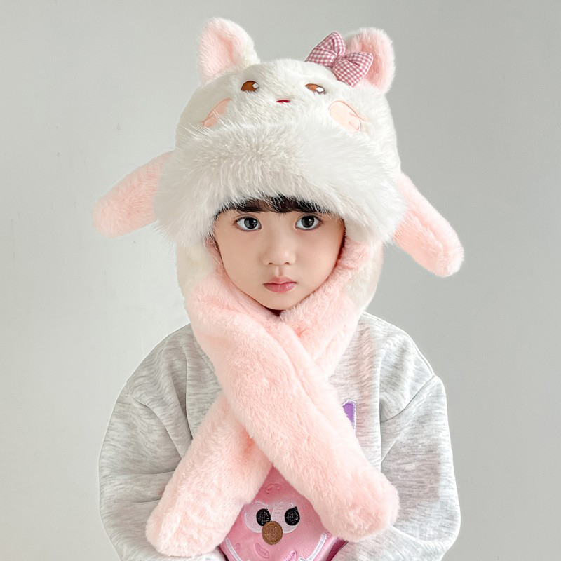 儿童帽子秋冬季可爱熊猫耳朵会动