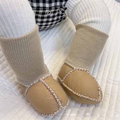 婴儿棉鞋袜0-1-2岁宝宝保暖冬鞋