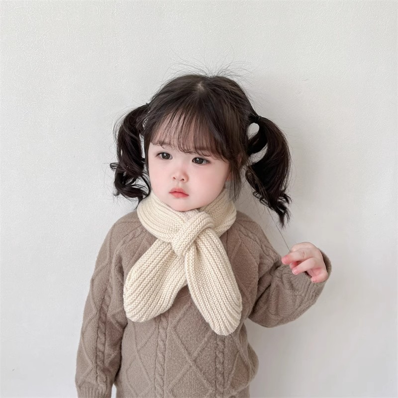 0-1-2岁婴儿围巾秋冬季幼儿保暖脖套ins男女宝宝围脖纯棉毛线儿童