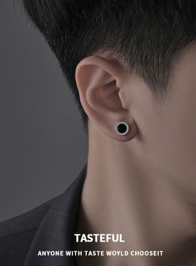 养耳洞耳钉男潮高级感冷淡风小众设计感耳环复古气质简约男士耳饰