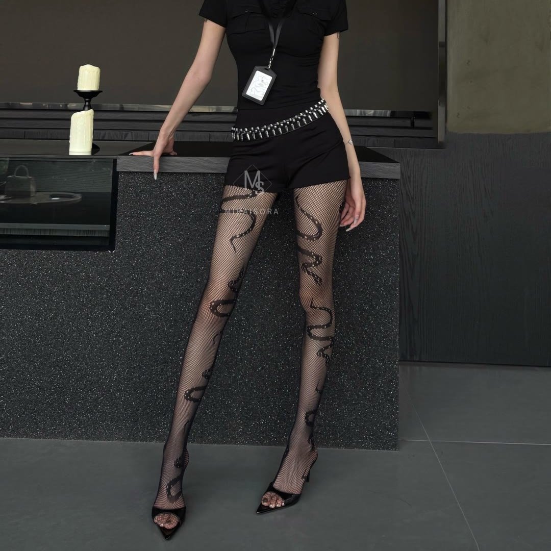 亚文化千禧辣妹蛇纹镂空网袜女网红纯欲性感黑丝美腿Y2K连裤袜薄,女士内衣/男士内衣/家居服,连裤袜/打底袜,淘宝优惠券,粉丝福利购,淘宝优惠卷