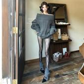 菱形丝袜女网红纯欲性感黑丝镂空网袜美腿连裤 2026韩国时尚 个性 袜