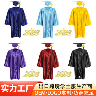 欧美学士服本科学位服高中生毕业袍学生礼服成人博士硕士服