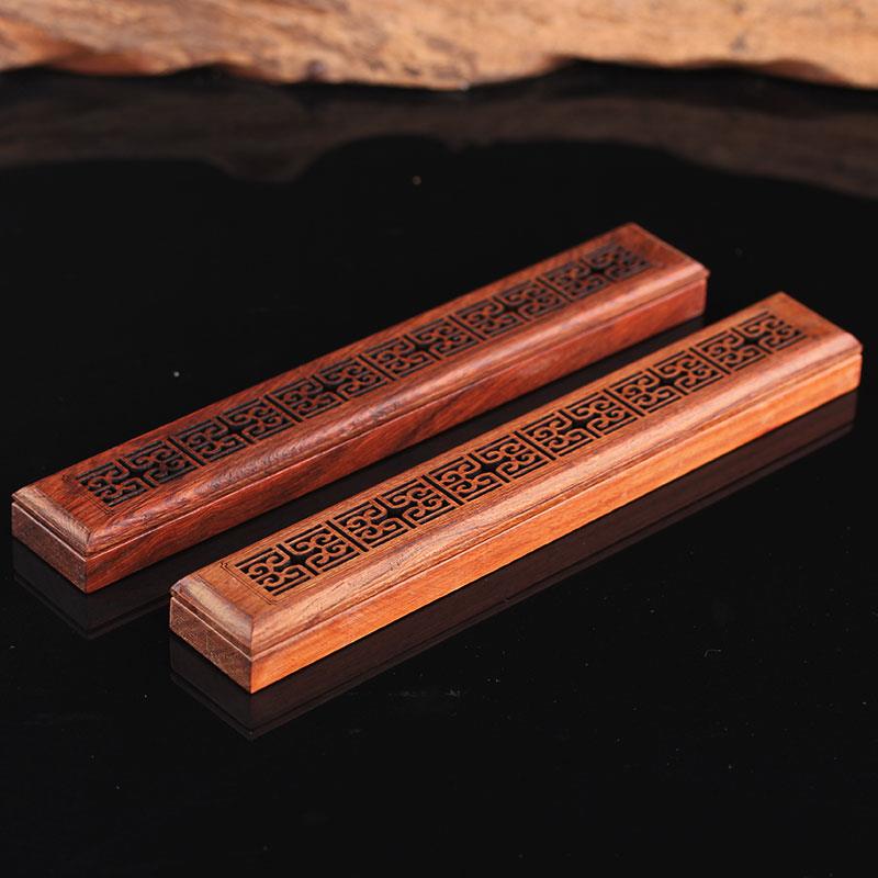 越南花梨木香盒家用镂空香炉木质禅意茶道焚香插卧香盒沉香线香炉