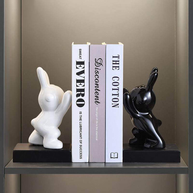 轻奢高档兔子书挡酒柜摆件客厅玄关创意办公室书柜桌面家居装饰品,家居饰品,装饰摆件,淘宝优惠券,粉丝福利购,淘宝优惠卷