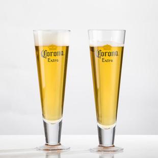 科罗娜精酿啤酒杯玻璃杯家用扎啤杯大容量啤酒杯小麦啤酒杯高脚杯