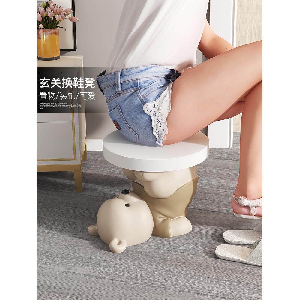 创意动物换鞋凳门口家地板站立的装饰品现代儿童熊凳家配件乔迁礼,家居饰品,装饰摆件,淘宝优惠券,粉丝福利购,淘宝优惠卷