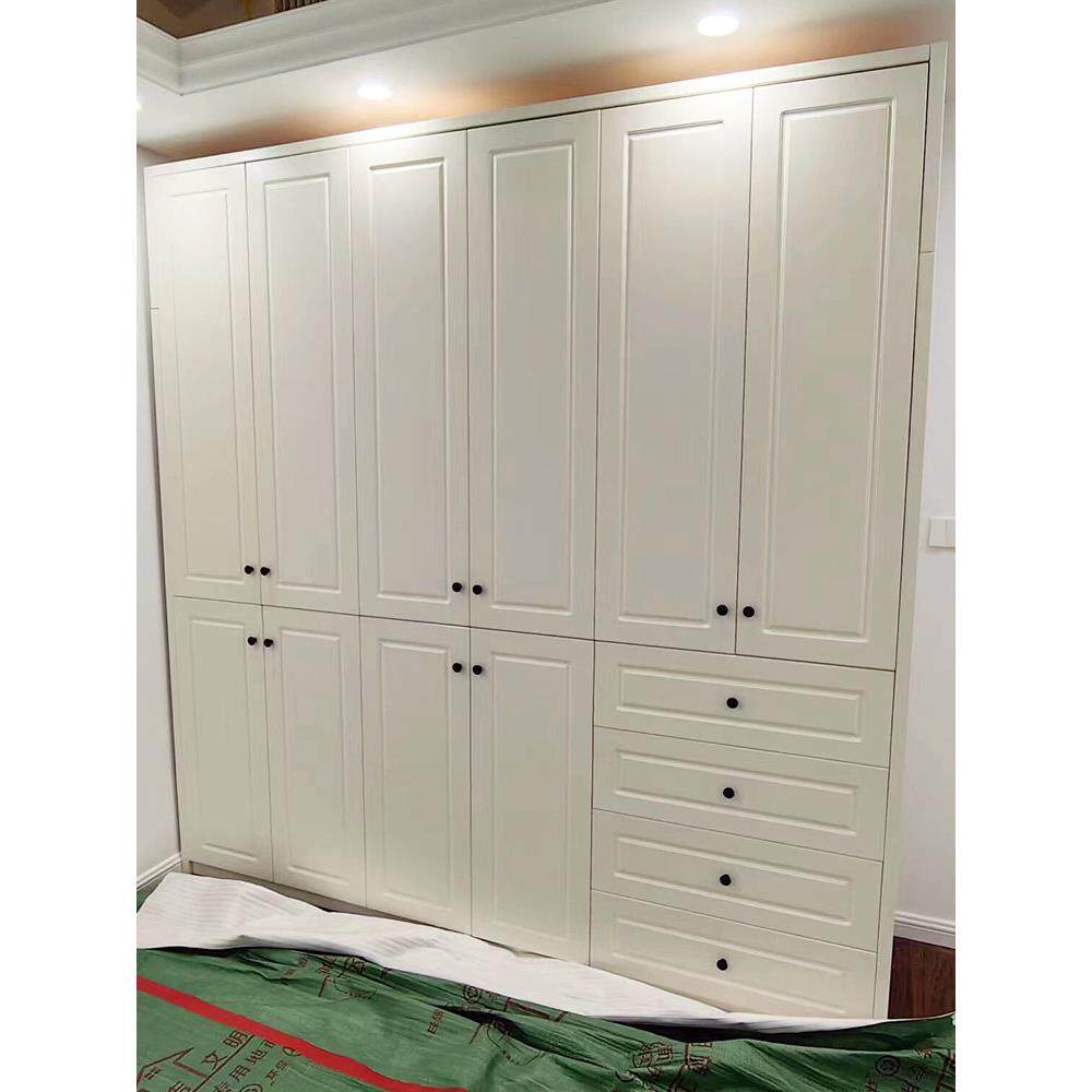 定制实木衣柜原木简单双门两个三个或四个门韩国卧室橱柜小公寓角