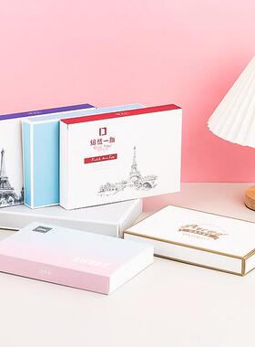 生日蛋糕刀叉餐具盒子一次性可携式长方形刀叉盘纸盒包装定制印LO