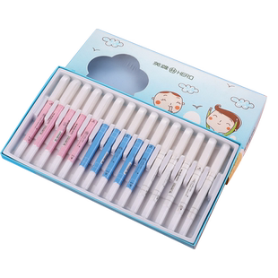 英雄魔笔复写笔双头消字笔学生用小学生无痕可擦笔改错笔修改笔可擦英雄钢笔纯蓝色可擦式墨囊摩擦笔大容量