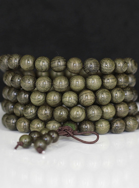 金丝楠木阴沉木108 猫眼纹理阴沉木手串供应男女手链