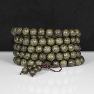 金丝楠木阴沉木108 猫眼纹理阴沉木手串供应男女手链
