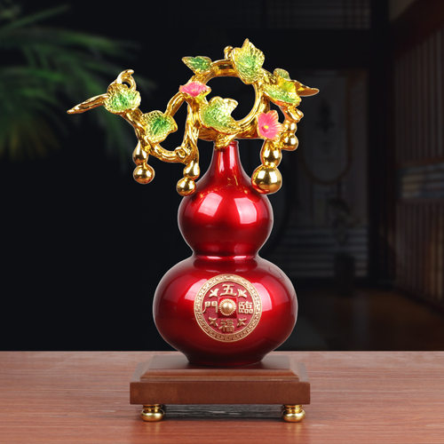 五福临门葫芦摆件高档客厅酒柜博古架电视柜装饰结婚乔迁新居礼品