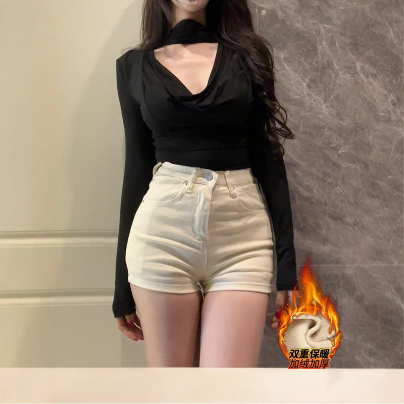 李李服饰丰胯牛仔短裤女2026冬季新款韩版高腰显瘦性感纯欲热裤,女装/女士精品,牛仔裤,淘宝优惠券,粉丝福利购,淘宝优惠卷
