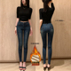 高腰翘臀显瘦铅笔牛仔裤 李李服饰加绒蝴蝶结少女小脚裤 女2026冬季