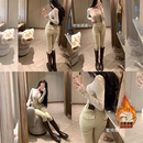 显瘦时髦裤 李李服饰老钱感加绒小脚牛仔裤 高腰修身 新款 女2025冬季