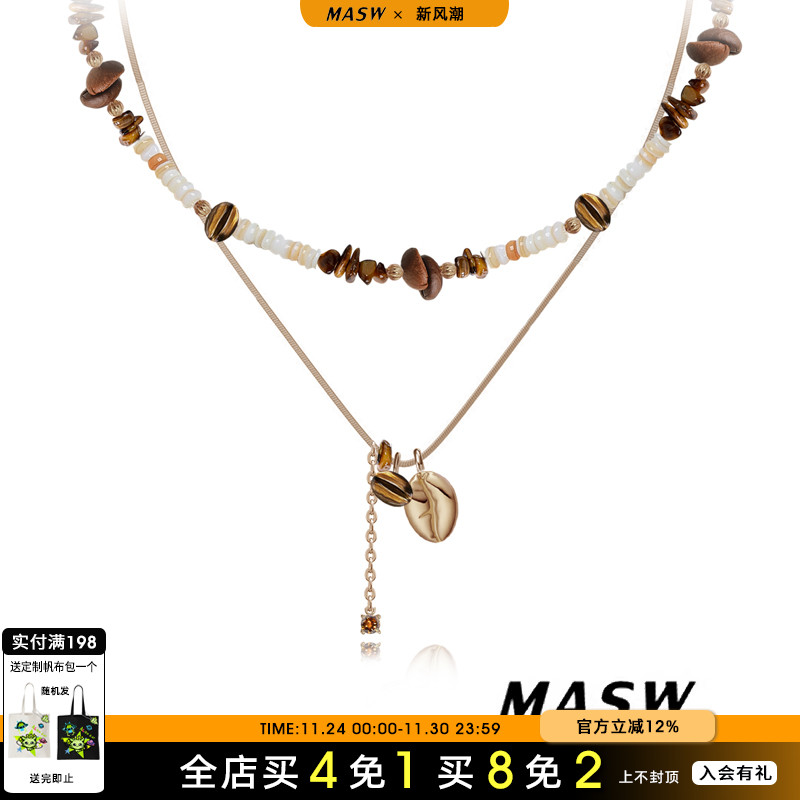 MASW麻秀原创设计女双层项链