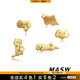 MASW麻秀原创设计925银针创意搞怪饼干猫咪耳钉卡通小众百搭耳环