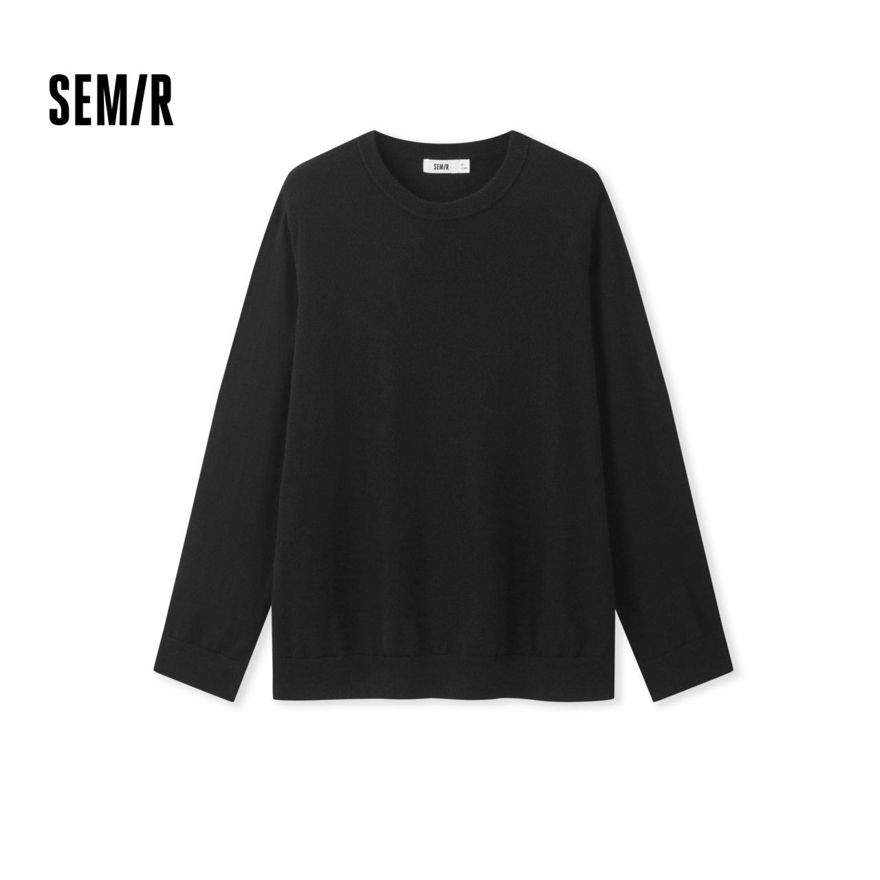 森马可机洗羊毛衫纯色打底毛衫男