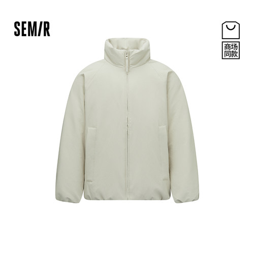 森马通勤外套宽松立领羽绒服男装