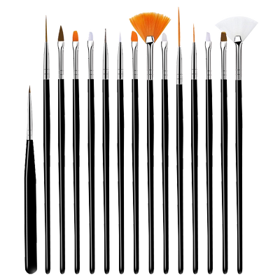 美甲笔光疗笔点钻拉线平头晕染渐变画花彩绘笔刷套装刷子指甲全套