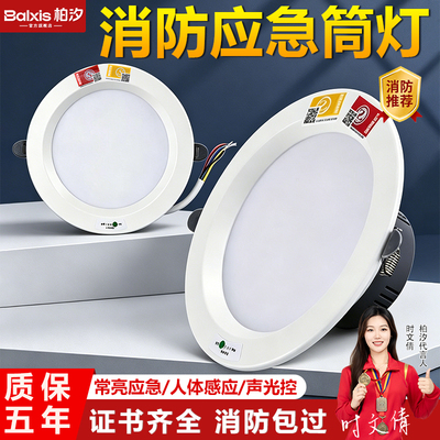柏汐应急筒灯嵌入式照明应急筒灯