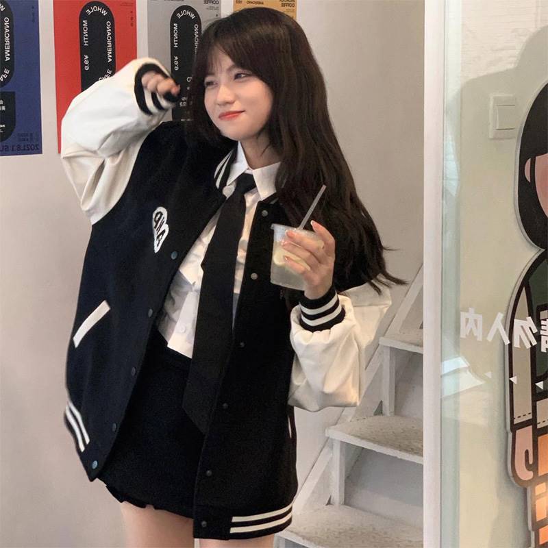 美式复古vintage棒球服i短外套