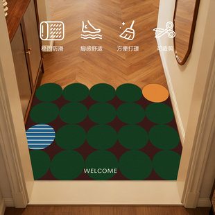 入户门地垫中古风2026新款家用进门垫高级感玄关防滑垫子门外地毯