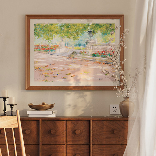 法式中古风客餐厅装饰画床头挂画