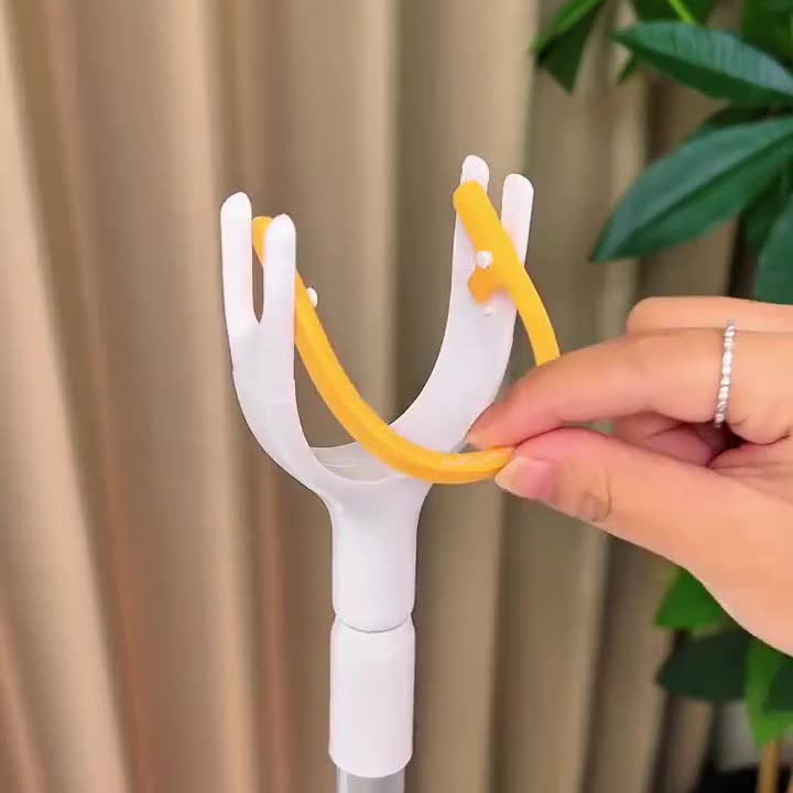 重力自锁防脱落撑衣杆家