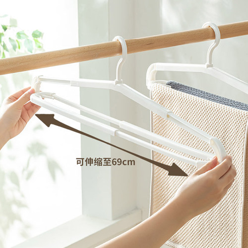 可伸缩大衣架晒被子毛巾浴巾挂架