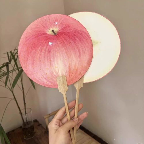 苹果扇子蒲扇夏天女小随身携带