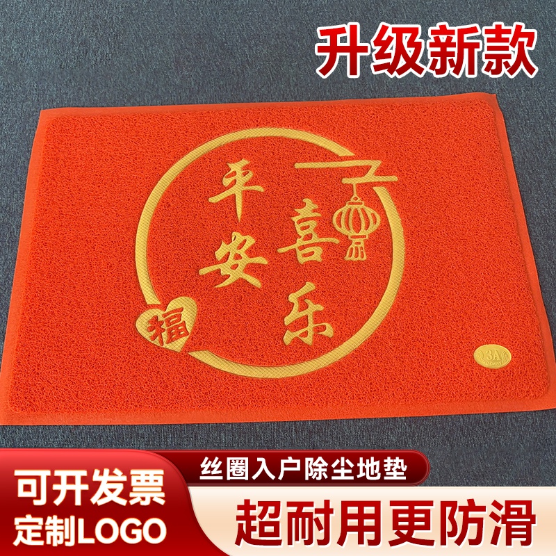 入户门地垫进门地毯出入平安脚垫大门口除尘垫子家用塑料丝圈门垫