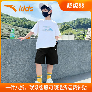 安踏童装男童运动套装2026夏季新款官方旗舰儿童速干短袖夏装薄款