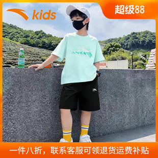 安踏童装男童运动套装2026夏季新款儿童速干短袖夏装薄款官方旗舰