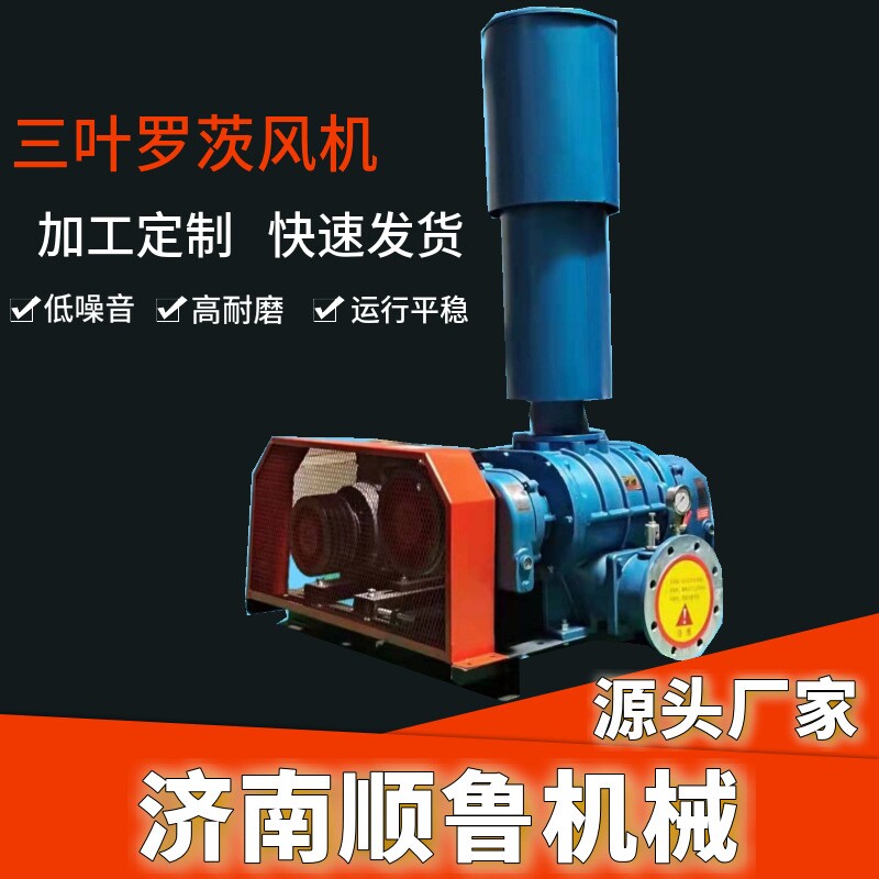 200型罗茨风机 污水曝气风机 30KW罗茨鼓风机 水产养殖罗茨风机