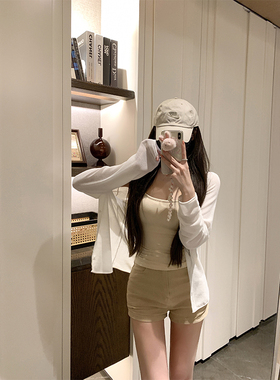 NAYA CHAN春夏新款慵懒风白色针织开衫外套女薄款防晒衫外搭罩衫