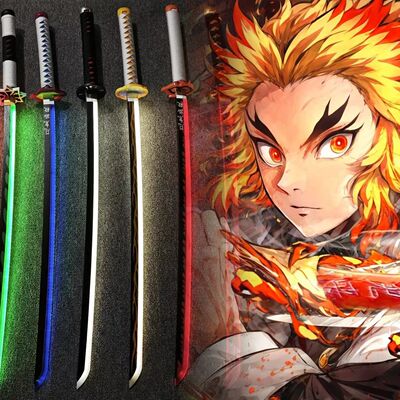 104cm Demon Slayer Bright Katana LED Light Sword Kimetsu No