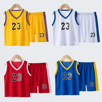 Summer CHILDREN'S Basketball Suit Boys and Girls Sports Vest