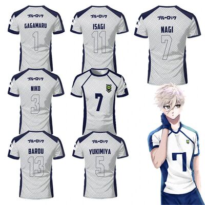 2025 New Men's Blue Lock Anime Nagi Soccer Jersey T-shirt Wo