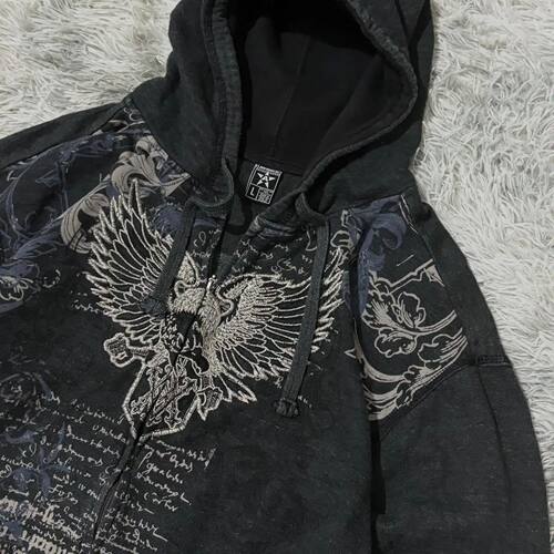 2025 American New Fashion Oversized Pattern Printed Zipper H