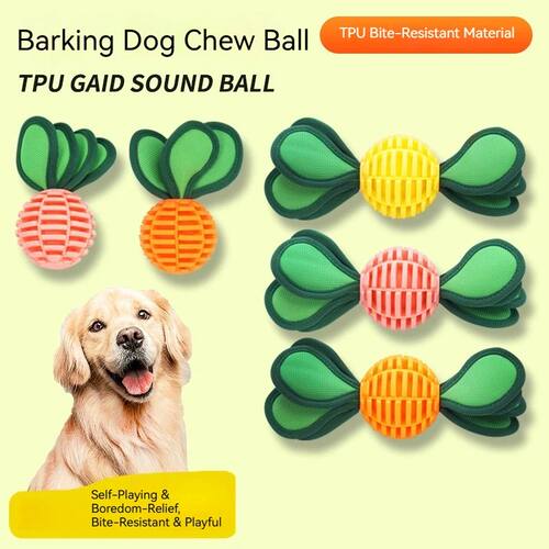TPU Durable Dog Chew Toy Squeaky Treat Dog Self Play Boredom