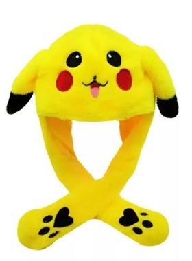 Pokemon Kawaii Pikachu Women Girl Hat Beanie Can Moving Bunn